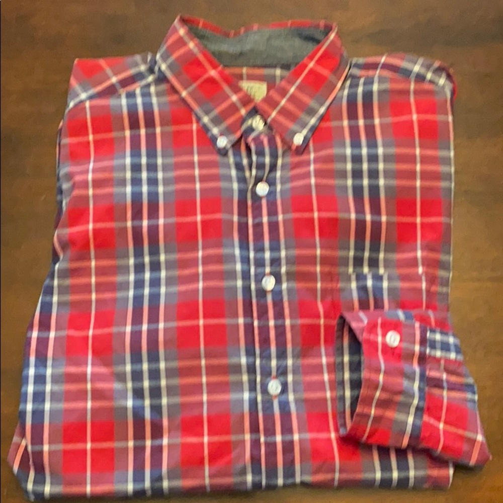 J Crew madras cotton shirt